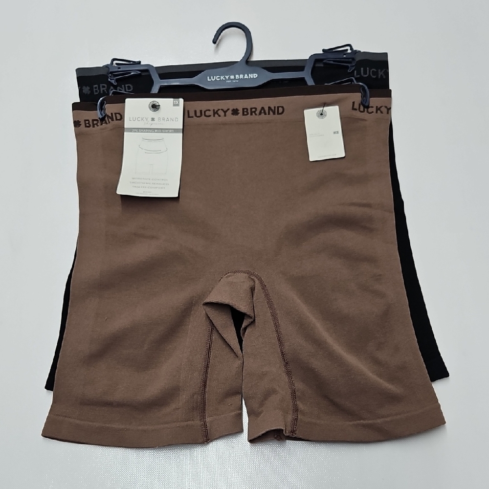 Lucky Brand 2pk Shaping Mid- Short- Brown and Black